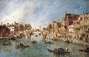 GUARDI, Francesco The Three-Arched Bridge at Cannaregio sdg France oil painting reproduction